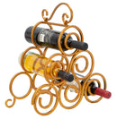 Porta Bottiglie Glam Ring 6 Posti 36x17,5x33,5 cm in Ferro Oro