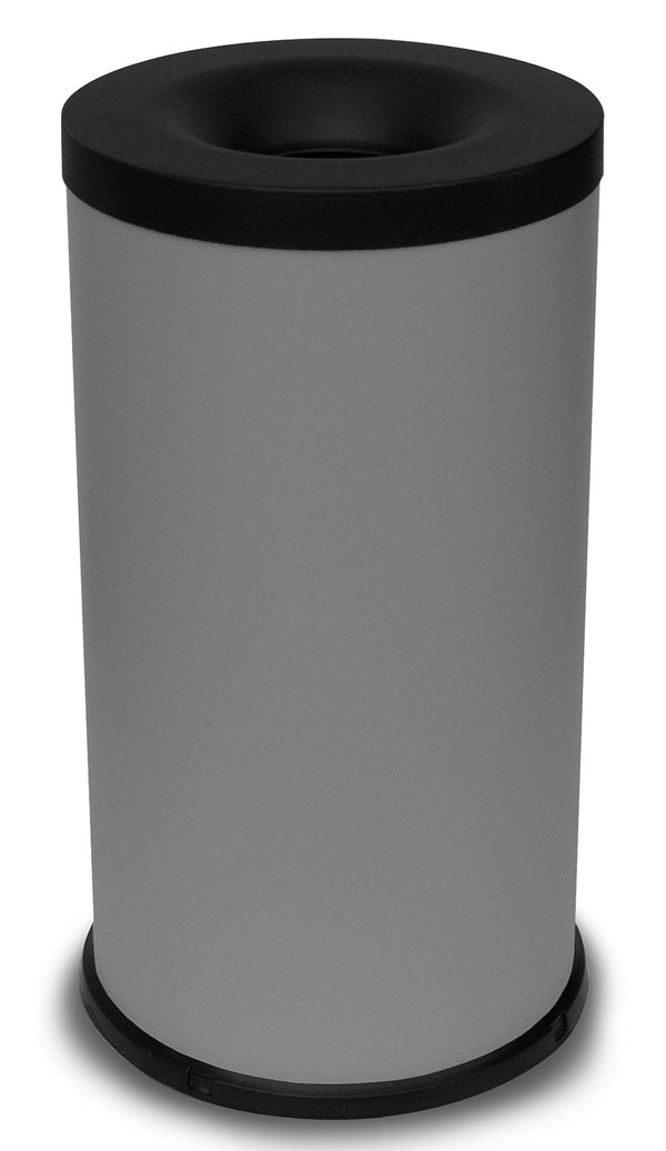 acquista Pattumiera Gettacarte Ø38xh75 cm Autoestinguente In Acciaio Verniciato Grigio