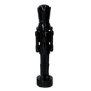 Soldatino Schiaccianoci in resina laccato nero lucido cm 8,5x8xh38