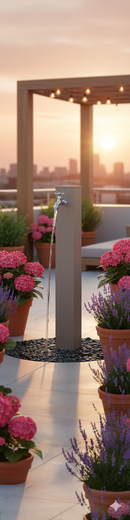 Fontana da Giardino con Rubinetto Belfer 42/RE Tortora