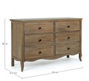 Cassettiera 6 Cassetti 125x41,6x80h cm Domitille 
