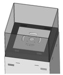 Camino a Bioetanolo da Pavimento 36x36x85 cm Instate 850 Bianco con Vetro