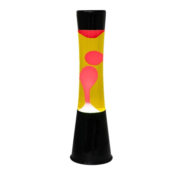 sconto Lampada Lava Lamp 40 cm Base Nera con Magma Verde e Giallo