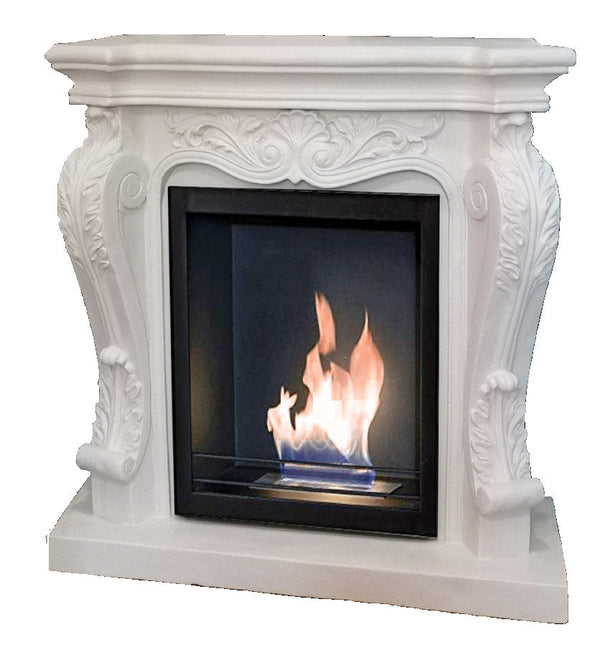 acquista Camino a Bioetanolo da Pavimento 89x34x93 cm Vannini Impero Bianco