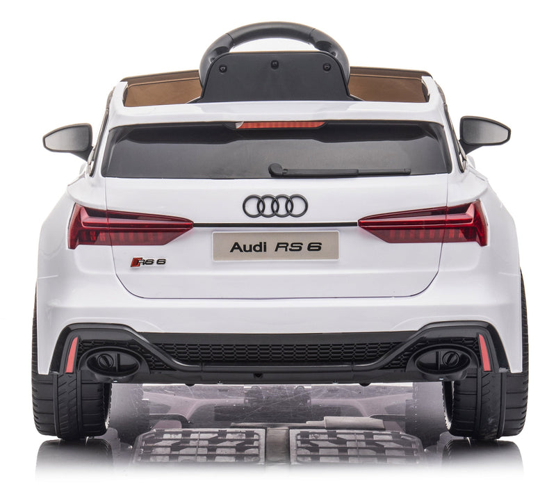 Macchina Elettrica per Bambini 12V con Licenza Audi RS6 Bianca