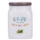 Barattolo Orzo 9,5x9,5x14,5 cm in New Bone China VdE Tivoli 1996 Le Travisate Bianco