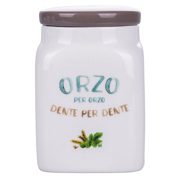 online Barattolo Orzo 9,5x9,5x14,5 cm in New Bone China VdE Tivoli 1996 Le Travisate Bianco