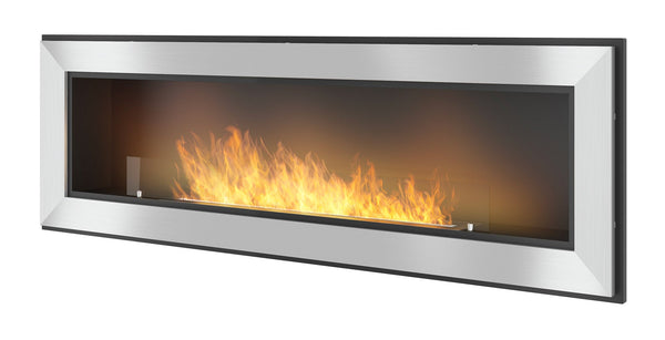 Camino a Bioetanolo da Parete/Incasso 150x49 cm Frame 1500 Inox con Vetro prezzo