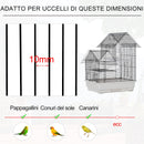 Gabbia per Uccelli 39x34x47 cm in Metallo Bianca