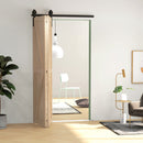 Kit Porta Scorrevole a Libro 122x0.5x4 cm con Binario e Cerniere in Acciaio al Carbonio Nero   