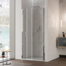 Porta Parete Doccia 2 Ante Saloon in Cristallo Trasparente 6mm H195 Bonussi Julia Varie Misure
