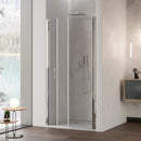 Porta Parete Doccia 2 Ante Saloon in Cristallo Trasparente 6mm H195 Bonussi Julia Varie Misure