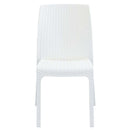 Sedia da Giardino Virginia 47x59x86 h cm in Wicker Bianco