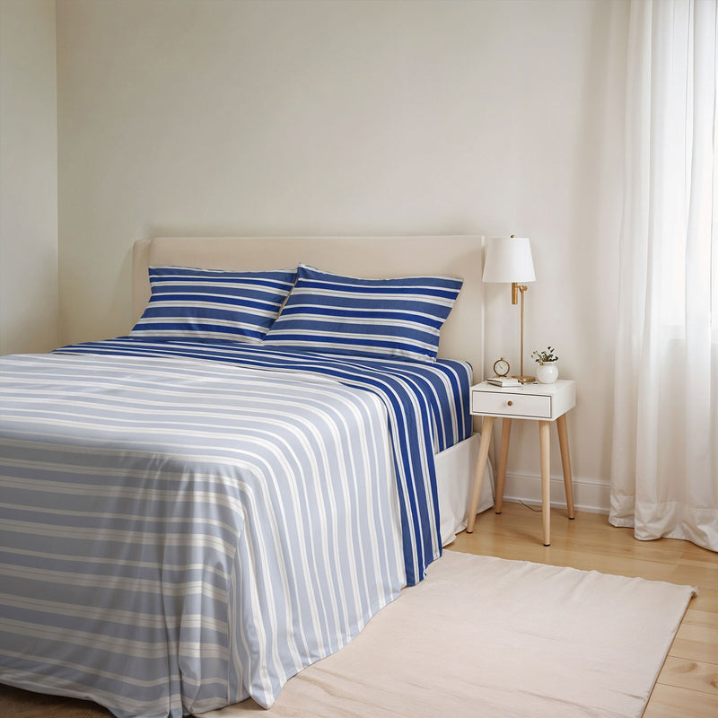 Set Lenzuola con Stampa Sopra Sotto e Federe Linea Ida Crono Varie Misure