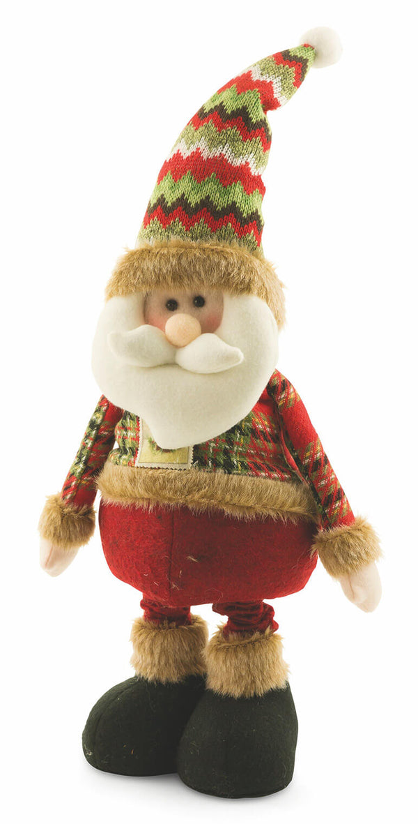 online Pupazzo Babbo Natale in Stoffa Gambe Allungabili H65 cm Soriani