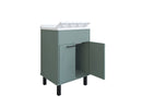 Mobile Lavatoio Smeraldo 60x50x85 cm con Vasca in PP Struttura in PVC Verde Scuro   