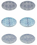 Set 6 Sottopiatti Ø33x2 cm in Plastica Villa d'Este Home Tivoli Etnico Blu