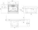 Mobile Lavatoio Smeraldo 60x50x85 cm con Vasca in PP Struttura in PVC Verde Scuro