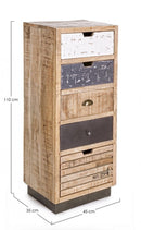Cassettiera 5 Cassetti Tudor in Legno