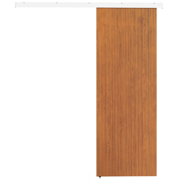 Porta Scorrevole 75x3,5x210 cm con Binario in Alluminio in MDF Effetto Legno Marrone prezzo