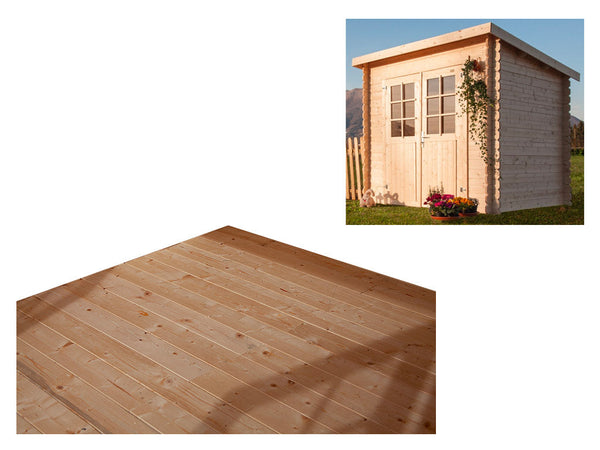 sconto Pavimento per Casetta Box da Giardino Nina 250x200 cm in Legno di Abete Grezzo