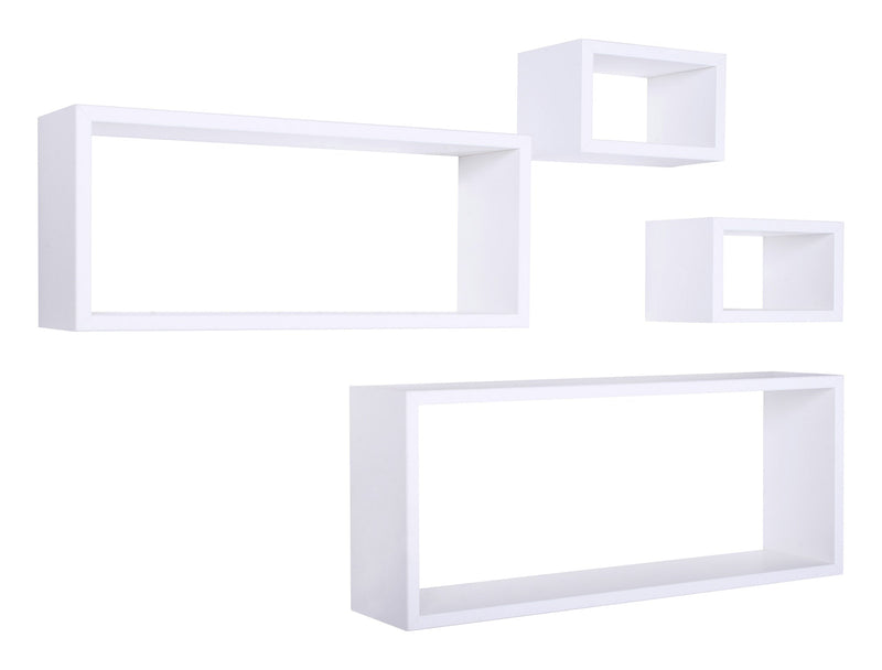 1624439 MENSOLE PARETE a Cubo 6pz Bianco 80x15x26,5cm Legno Multistrato