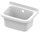 Mobile Lavatoio 40x40x78 cm 1 Anta con Pilozzo Mini in Resina Bianco