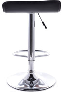 Sgabello con Alzata a Gas e Seduta Girevole in Similpelle Vandi Bianco