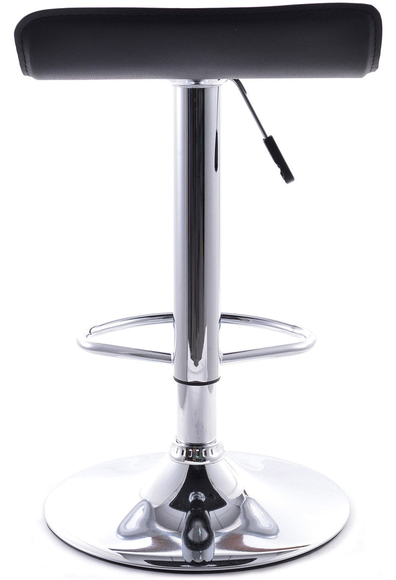 Sgabello con Alzata a Gas e Seduta Girevole in Similpelle Vandi Bianco