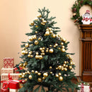 Ghirlanda Natalizia Festone LED 9,5x180 cm con 142 Palline Lucide e Opache Ø3-5 cm Oro      