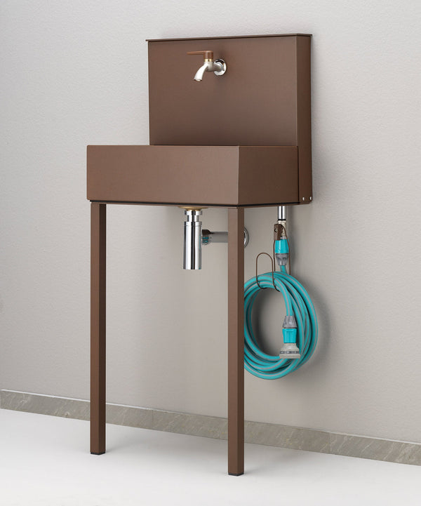 sconto Lavandino a Parete da Giardino con Doppio Rubinetto Belfer 42/PRL Ruggine