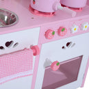Cucina Giocattolo per Bambini in Legno con Accessori Rosa 60x30x62 cm 