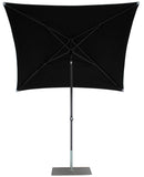 Ombrellone da Giardino 2x2 m Palo Ø38 mm in Alluminio Tessuto Olefin Trend Nero