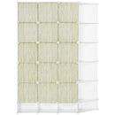 Scarpiera Modulare 145x47x196 cm Pannelli a Cubo e Triangolo in PP e Acciaio