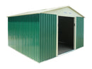 Casetta Box da Giardino in Lamiera Verde per Deposito Attrezzi H198x251x291cm Taddei Pert XL