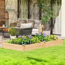 Orto in Cassetta 235x121x26 cm con Divisorio Centrale e Fondo Aperto in Legno di Abete      