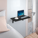 Tavolo Salvaspazio da Muro a Ribalta 80x60 cm in MDF Nero 