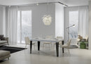  Tavolo Allungabile 180-440x90x77 cm Flame Premium Bianco Frassino Telaio Antracite