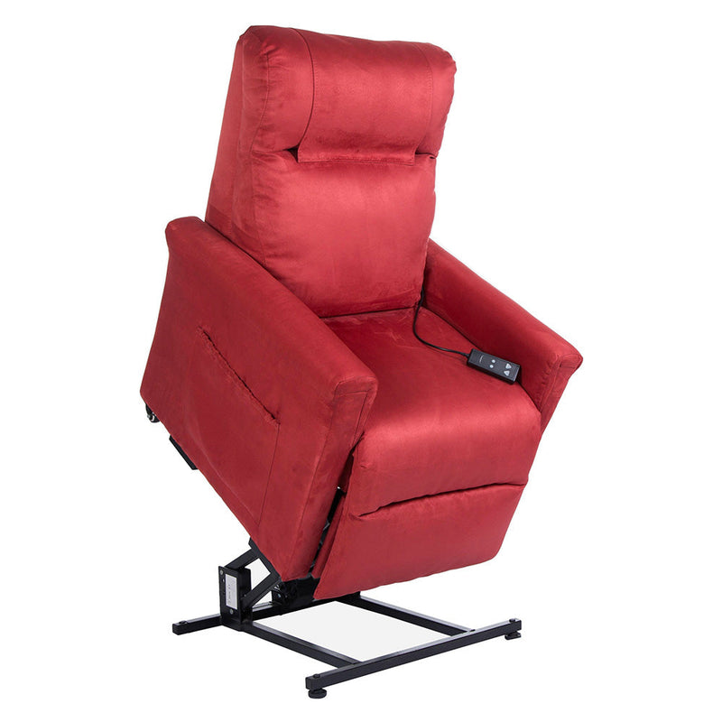 Poltrona Relax Elettrica Dalia con Alzapersona Lift 1 Motore in Microfibra Bordeaux