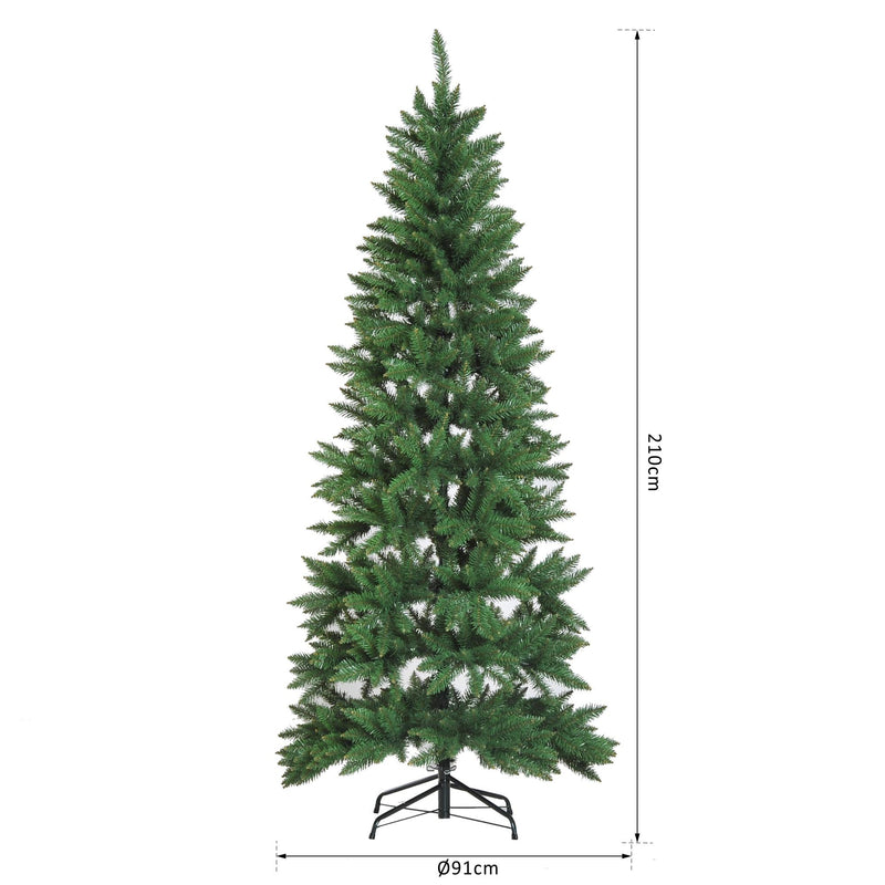 Albero di Natale Artificiale 210 cm 865 Punte  Verde