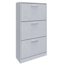 Scarpiera Salvaspazio 3 Ante a Ribalta 60x24x120h cm in Melaminico Bianca