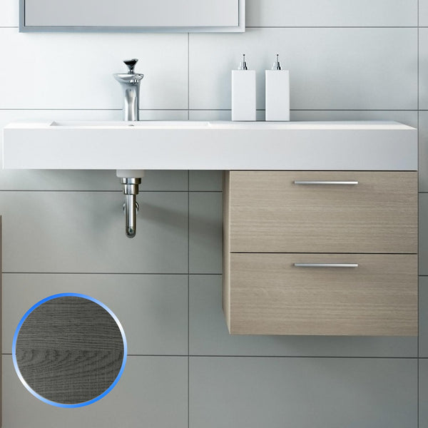Mobile da Bagno Sospeso in Legno Rovere Segato 45cm Fosterberg Porto 3 online