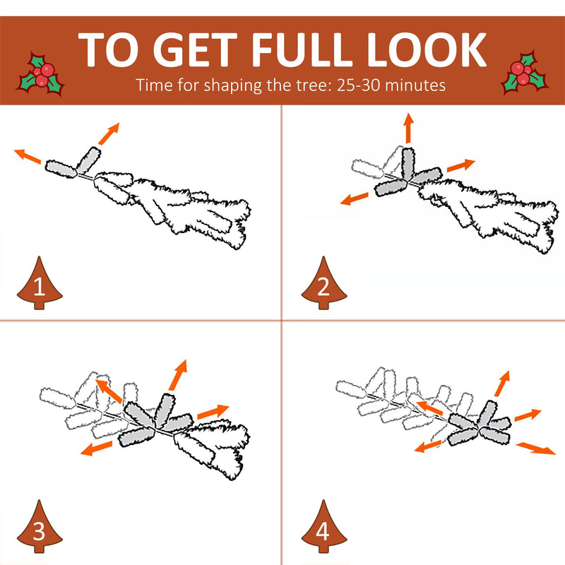 Albero di Natale Artificiale Innevato 180 cm 678 Rami con Bacche Rosse e Pigne Verde