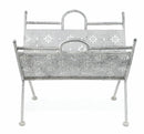 Portariviste Pieghevole in Ferro Battuto 34x34x33 cm Soriani Grigio