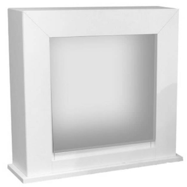 prezzo Cornice per Camino in Legno MDF 98x91x30,6cm Ruby Fires Adra Bianca