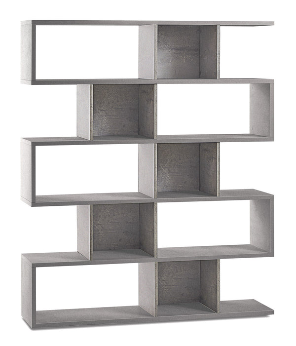 Libreria Modulare 5 Ripiani 150x180x38 cm Cemento acquista