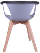 Sedia da Giardino in Polipropilene e Faggio Vandi Grigio