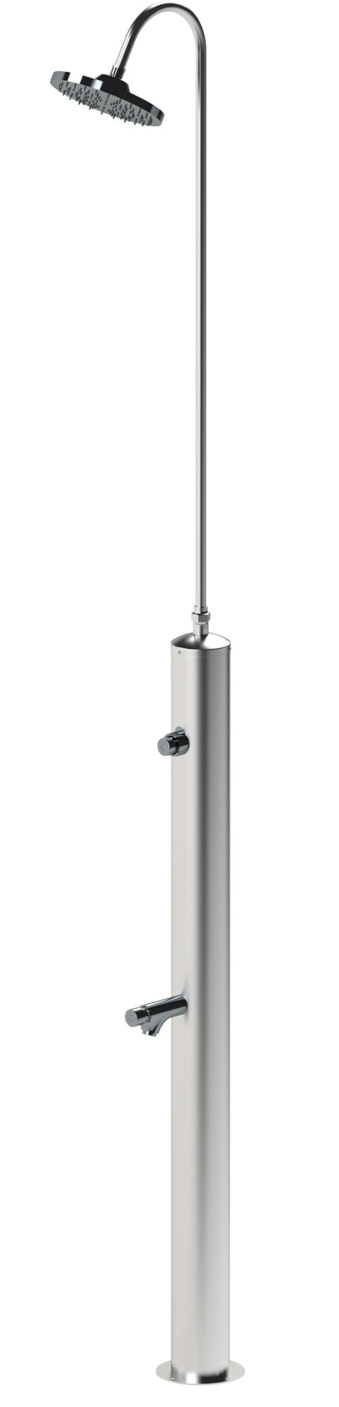 acquista Doccia da Giardino con Pulsante Temporizzato su Doccia e Lavapiedi Minijet-P Inox Anodizzato