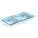 Set 2 Cuscini per Dondolo e Panchine 120x50x5 cm in Poliestere Azzurri