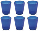 Set 6 Bicchieri Ø9x10 cm in Vetro Soffiato Villa d'Este Home Tivoli Cancun Blu